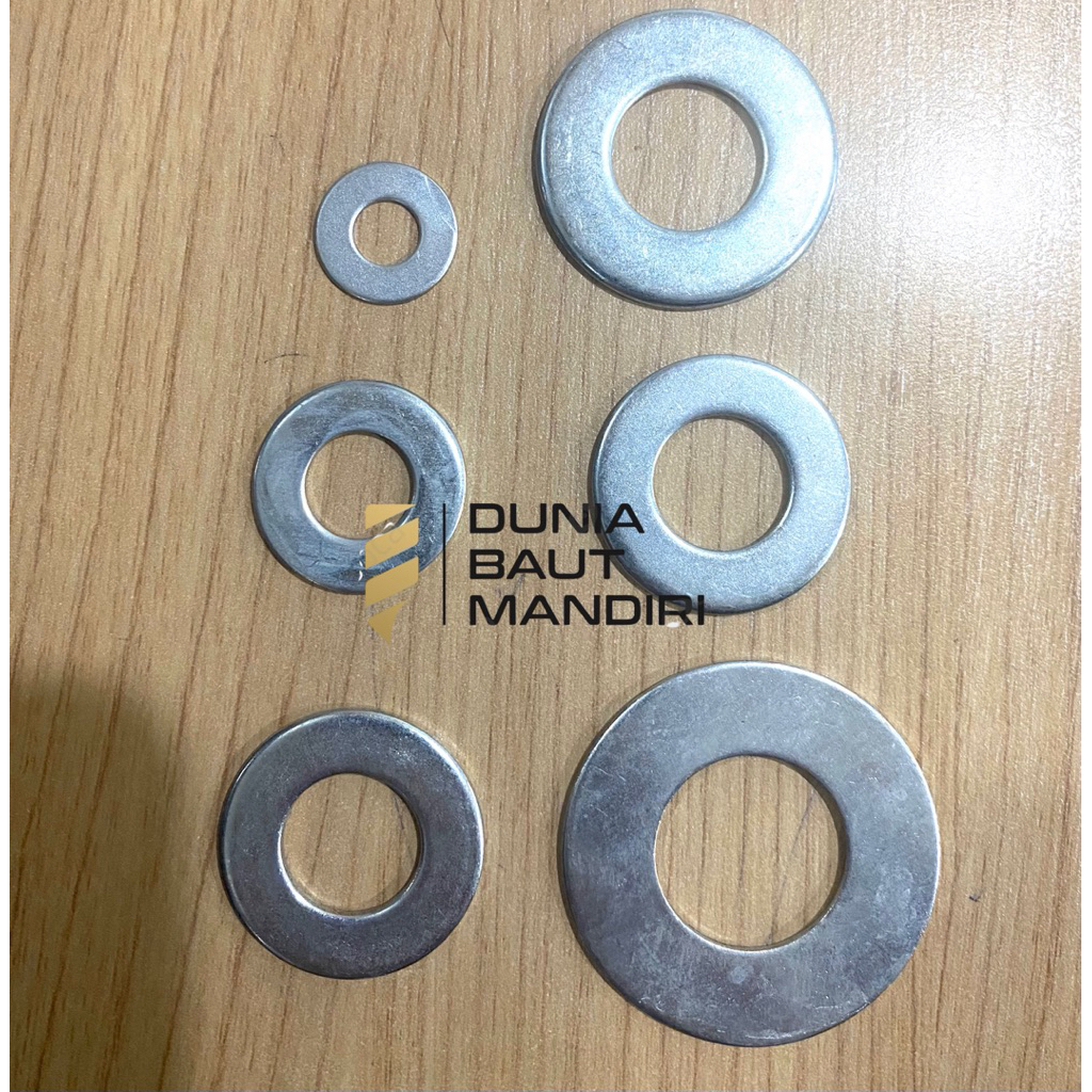 Ring plat putih galvanis m6 | washer plat m-6 putih
