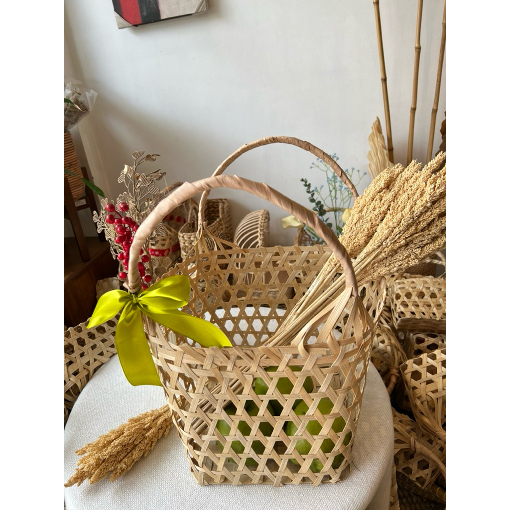 Keranjang Hampers Bambu / Tas Hampers Bambu AB19