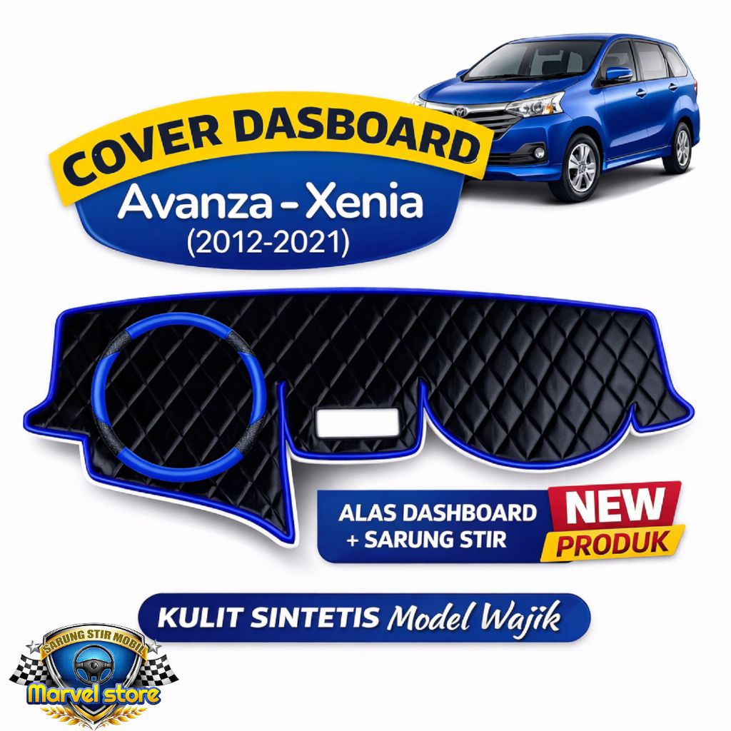 Cover Dashboard  mobil + Sarung Stir Avanza, Xenia 2012-2021 Pelindung Aksesoris Dashboard  mobil