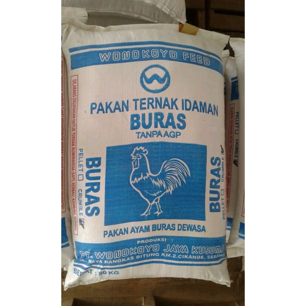 pakan ayam buras wonokoyo repack 1 kg bentuk crumble