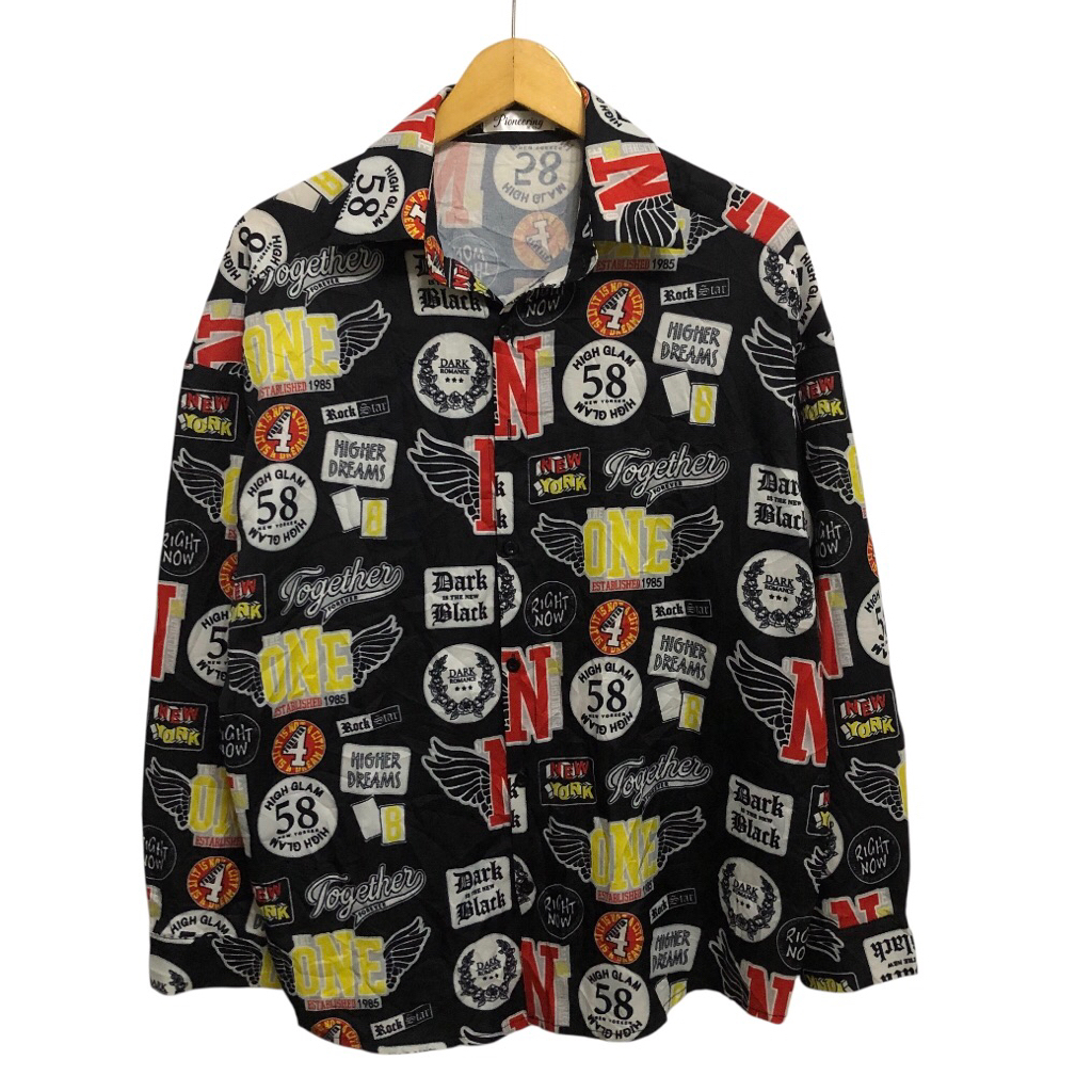 Kemeja graphic / kemeja pattern oversize / kemeja karakter