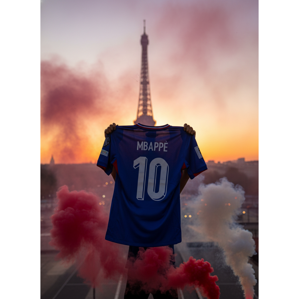 Kylian Mbappe France 2024 Euro Home Shirt