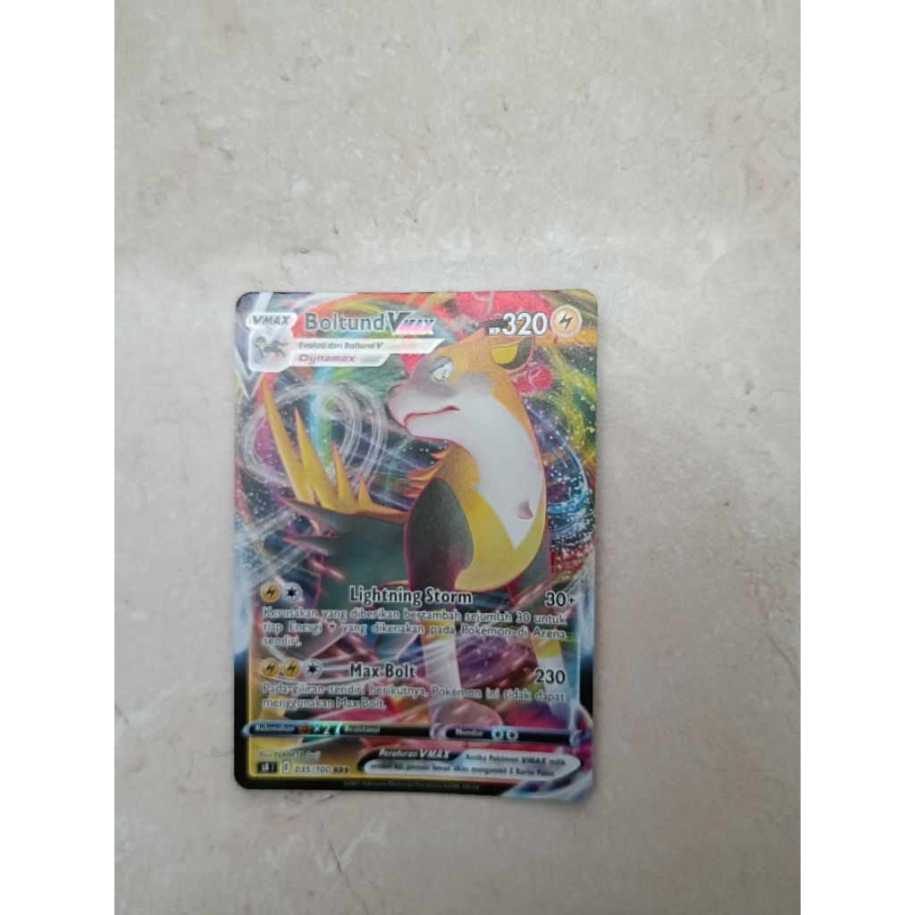 Kartu pokemon BOLTUN VMAX kartu RRR Original bahasa Indonesia kartu TCG