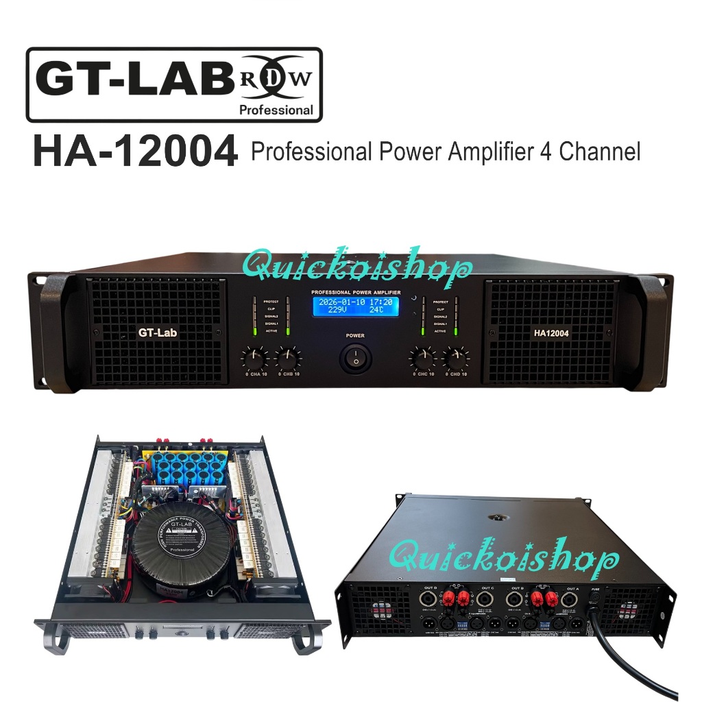POWER AMPLIFIER GT LAB BY RDW HA12004 ORIGINAL GT LAB HA-12004 4CH
