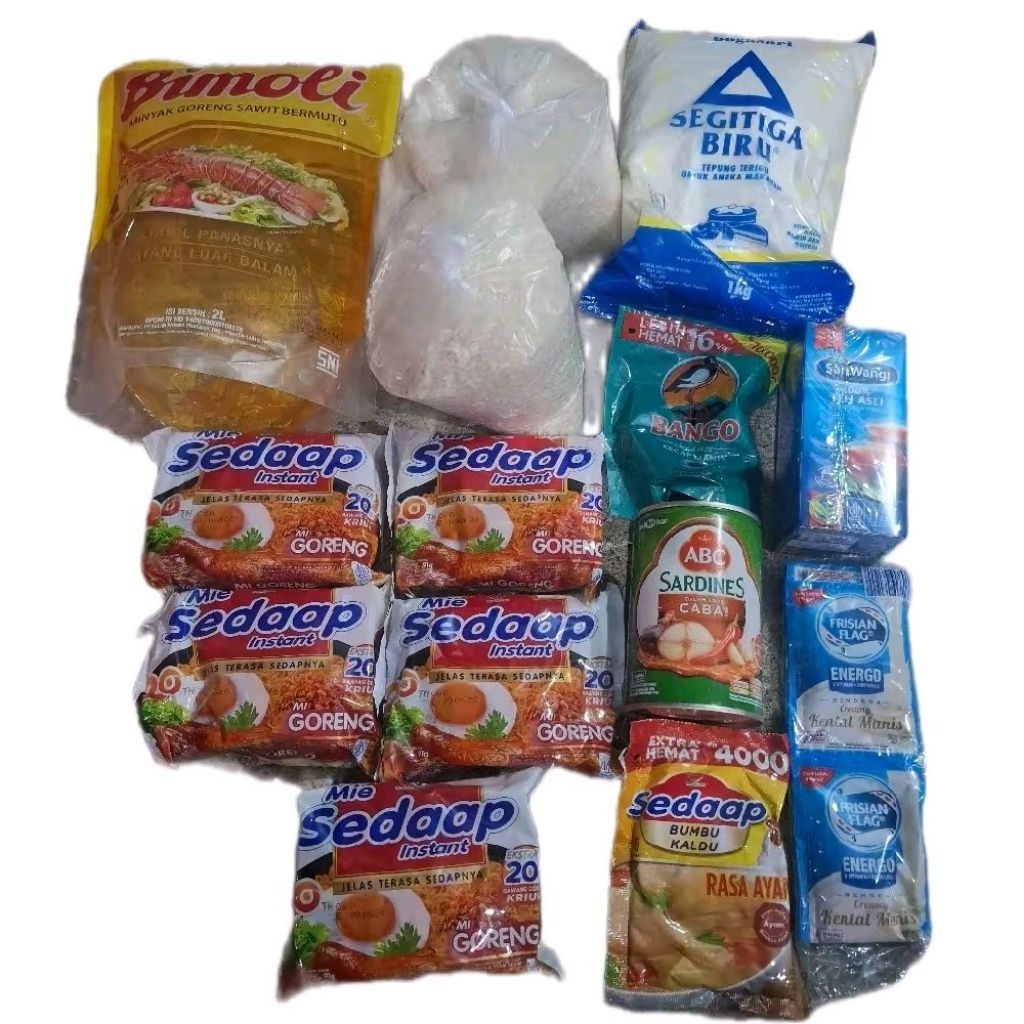 PAKET BAHAN POKOK SEMBAKO KOMPLIT LENGKAP MURAH 250 K