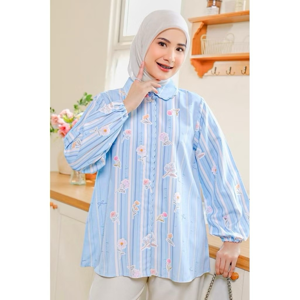 NEW Kienka Giyomi Shirt Tiffany S M Kemeja Kienka Daily Shirt Busui Friendly Wudhu Friendly Baju Kie