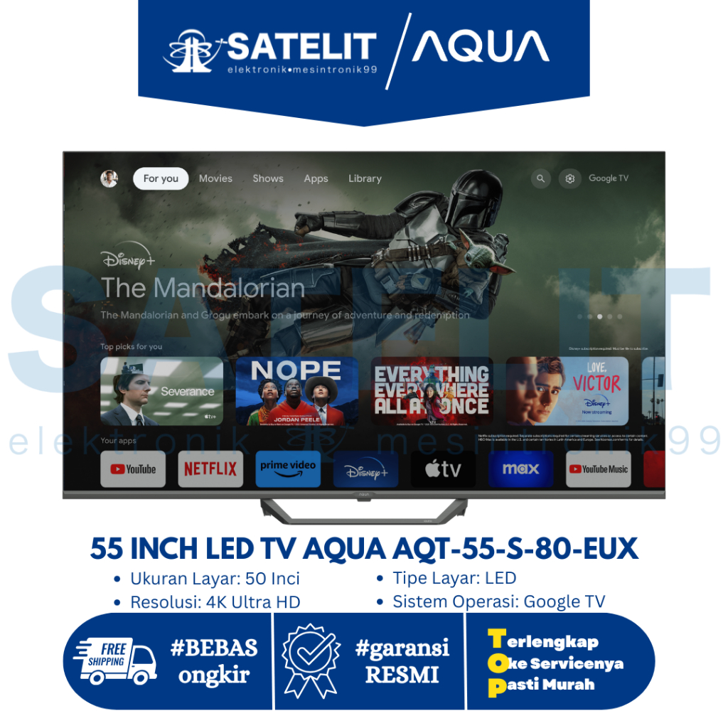 55 INCH LED TV AQUA AQT-55-S-80-EUX