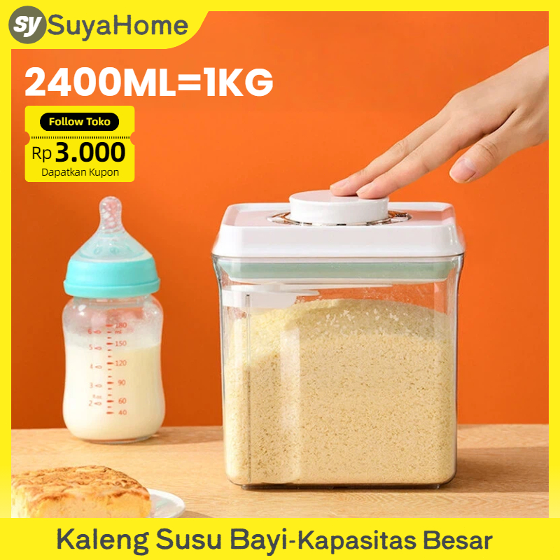 SuyaHome Tempat Makan Bayi Kotak Susu Bubuk Bayi BPA Free 2400ML=1KG Container Tempat Wadah Susu / 8