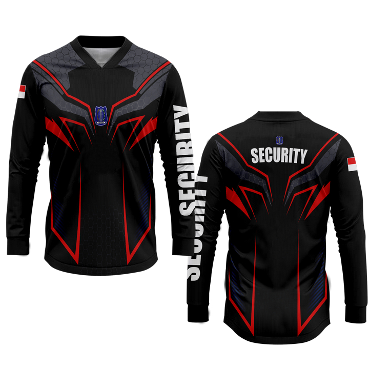 Kaos Baju Jersey/Model 'SECURITY' /Fullprint Kaos Polo SATPAM- dewasa&Anak/new 2026 Bisa custom Gamb