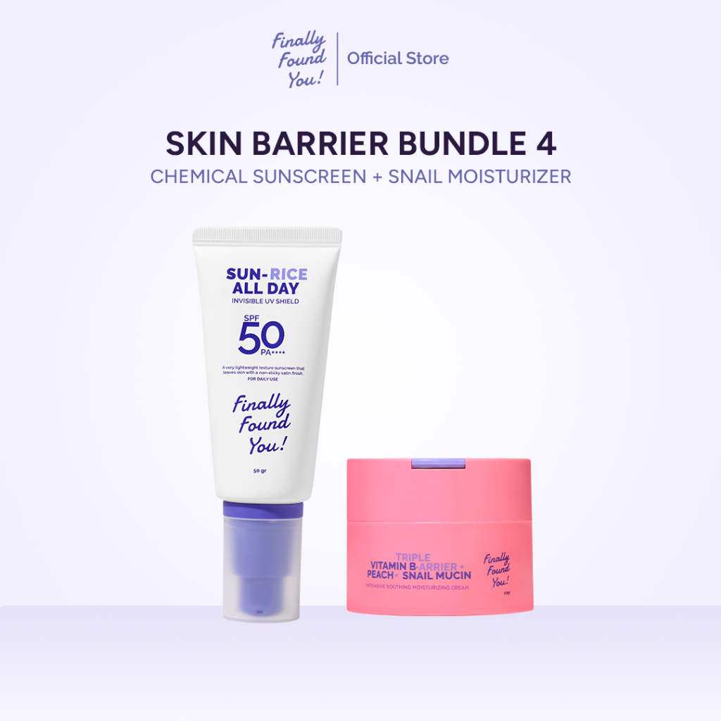 Finally Found You BUNDLE SKIN BARRIER 2 PCS: TRIPLE VITAMIN B-ARRIER + PEACH + SNAIL MUCIN Intensive