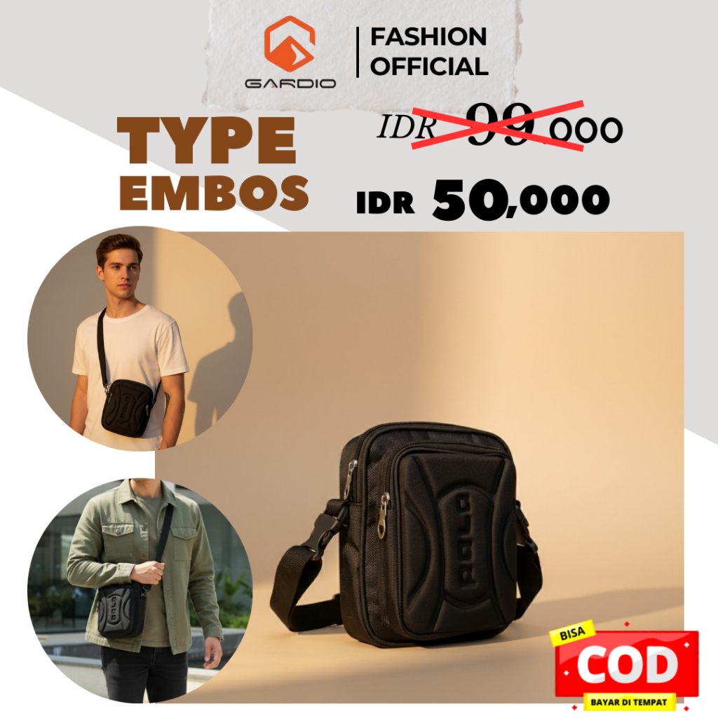 Gardio Tas Slempang Pria/Wanita Embos ( hp,passpor,buku tabungan,charger )