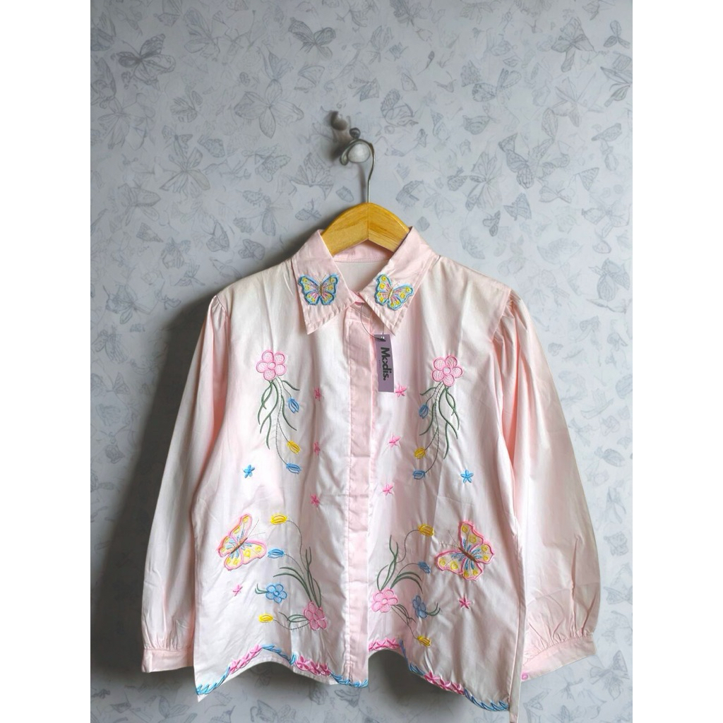 Baju Lengan Panjang Motif Bunga Untuk Wanita