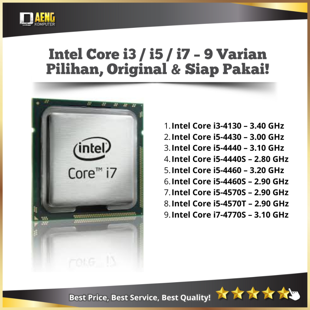 Processor Banyak Promo | Prosesor Intel Core i3 i5 i7 Haswell Gen 4 Socket 1150 – i3-4130 / i5-4430 