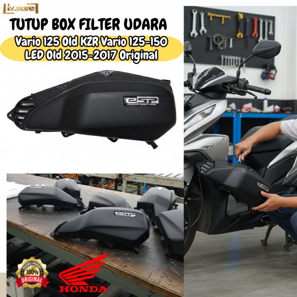 Tutup Box Filter Udara  Original Vario 125 Old KZR Vario 125-150 LED Old 2015-2017