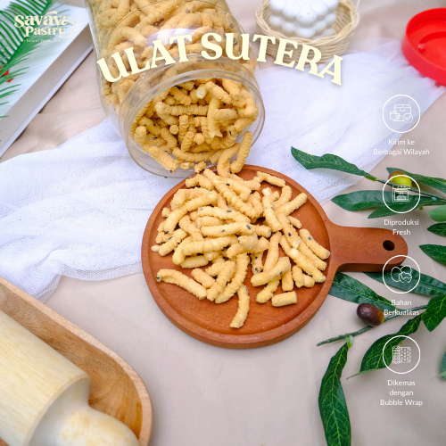 Stik Keju Ulat Sutera Wijen Premium Crunchy Ukuran 500ml