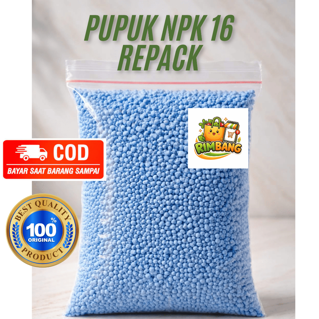 PUPUK REPACK 2KG, NPK 16 16 16 (Mutiara, Yaramila, paktani)