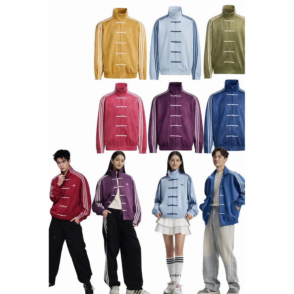 QTakasi jaket cheongsam china suede bluduru