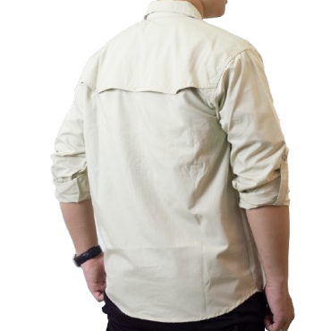 Sabakota - Baju Kemeja PDL PDH Lengan Panjang,warna cream,kemeja polos lengan panjang pria,kemeja la