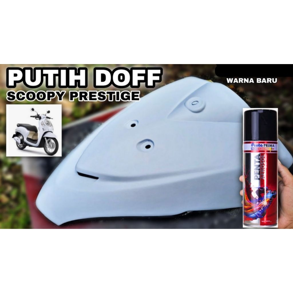 Pilok Putih Dop White Flat Penta Aerosol 400ml Cat Semprot Sepeda Motor Mobil