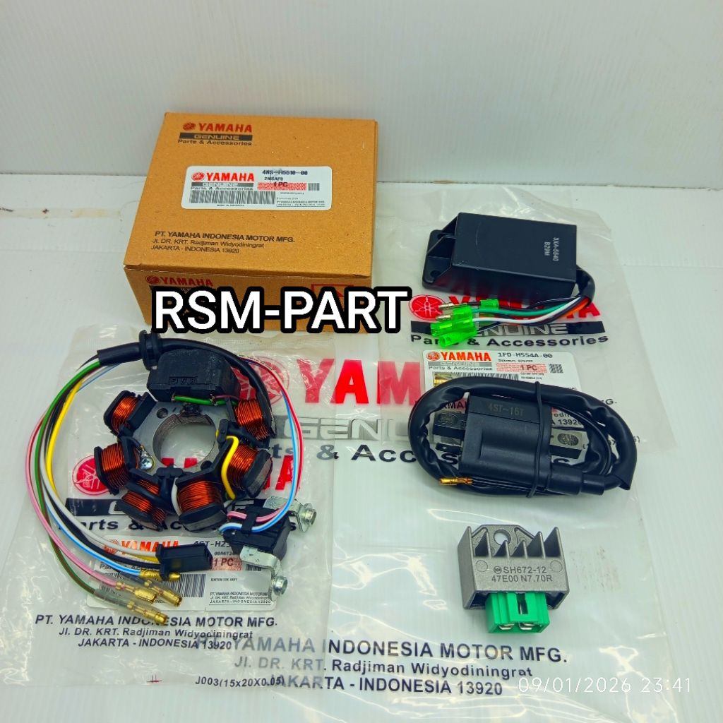PAKET 4 ITEM SPUL JALAN + CDI + KIPROK + KOIL, YAMAHA FIZR FIZ R, ALFA, SIGMA, ORIGINAL OEM QUALITY