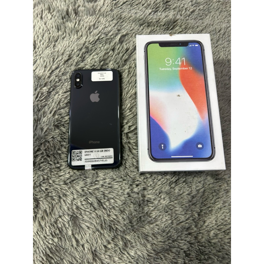 iphone X 64 gb ex ibox fullset oem mulus