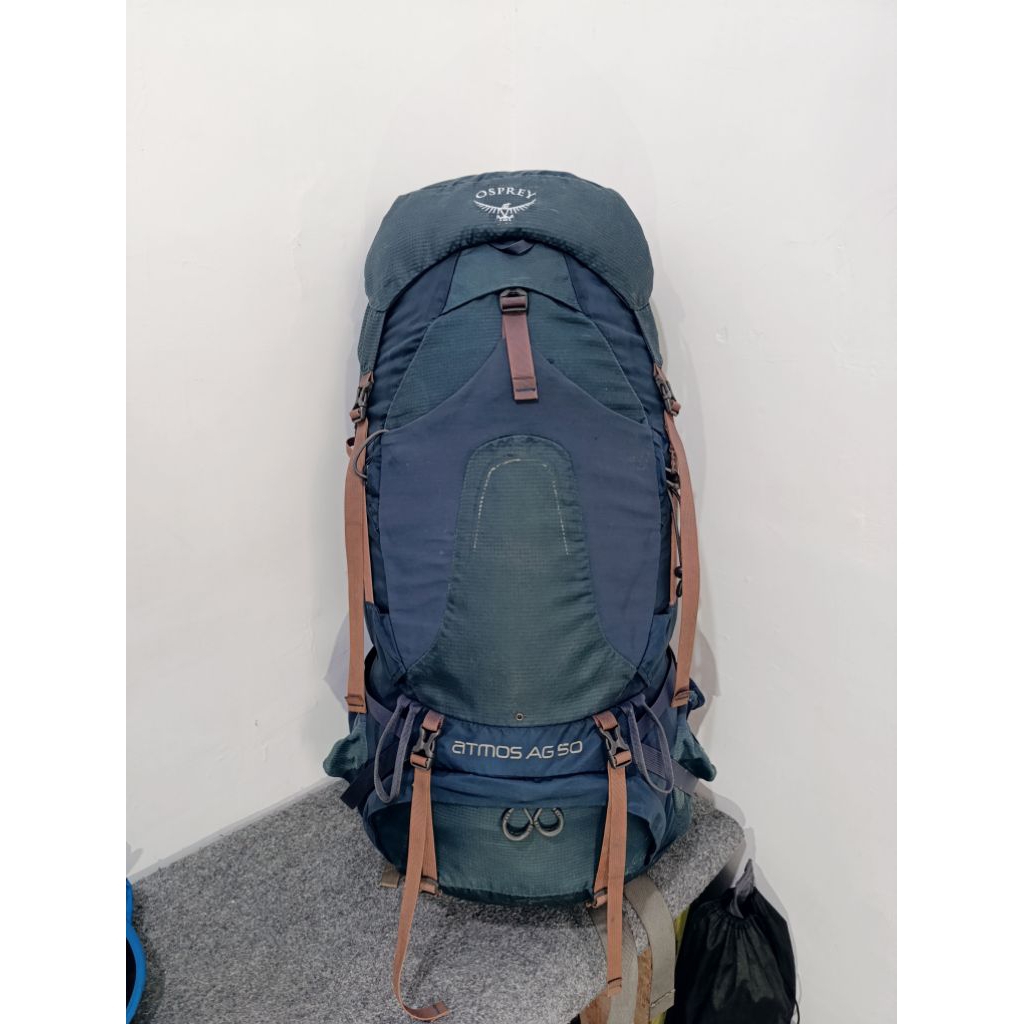 Carrier Osprey Atmos AG 50L S18 Biru Navy Tas Gunung