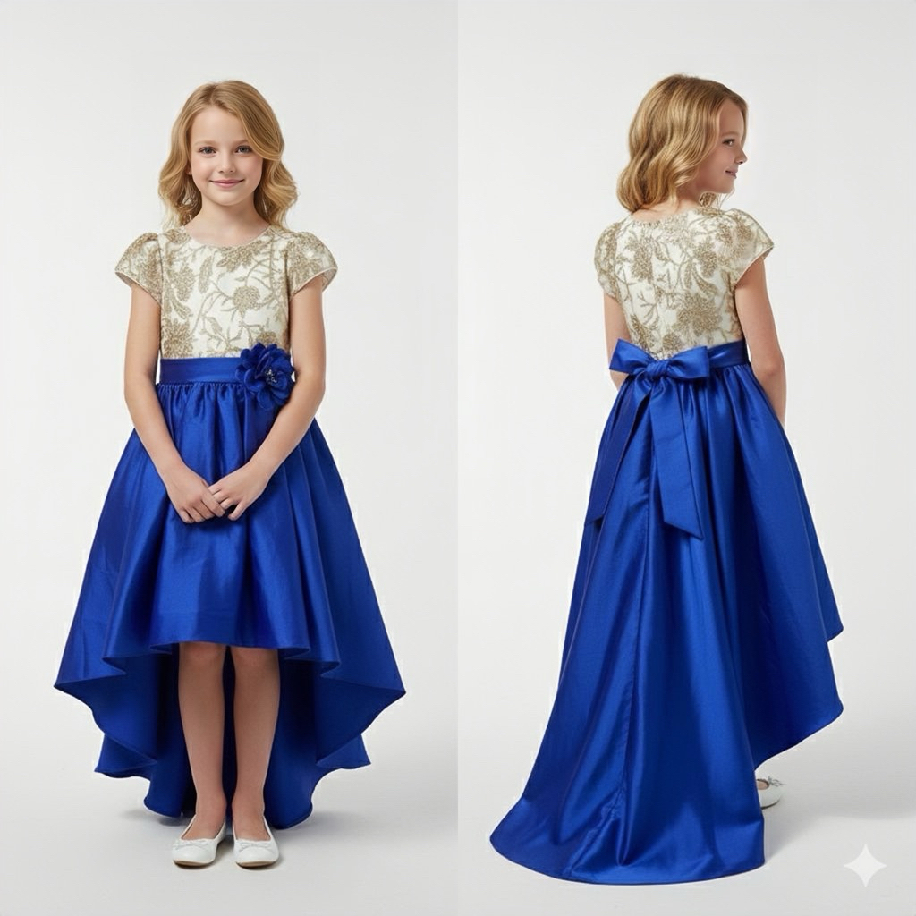 ( LUXOYEZ ) ROSIE DRESS - Gaun Anak Import Gaun Elegan Pesta Anak Perempuan Catalog Putih Rose Gold 