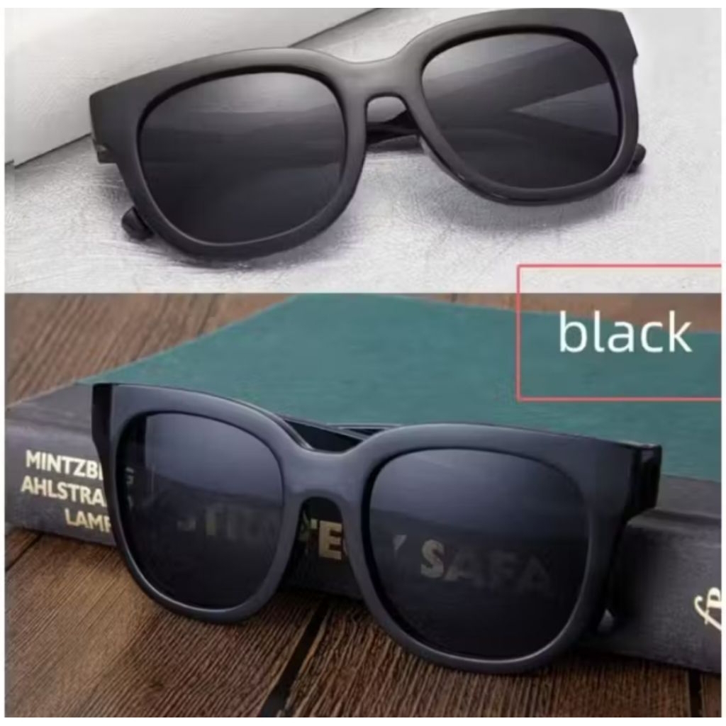Kaca mata kotak hitam / kaca mata retro korean pahsion sunglasess wanita / pria 01