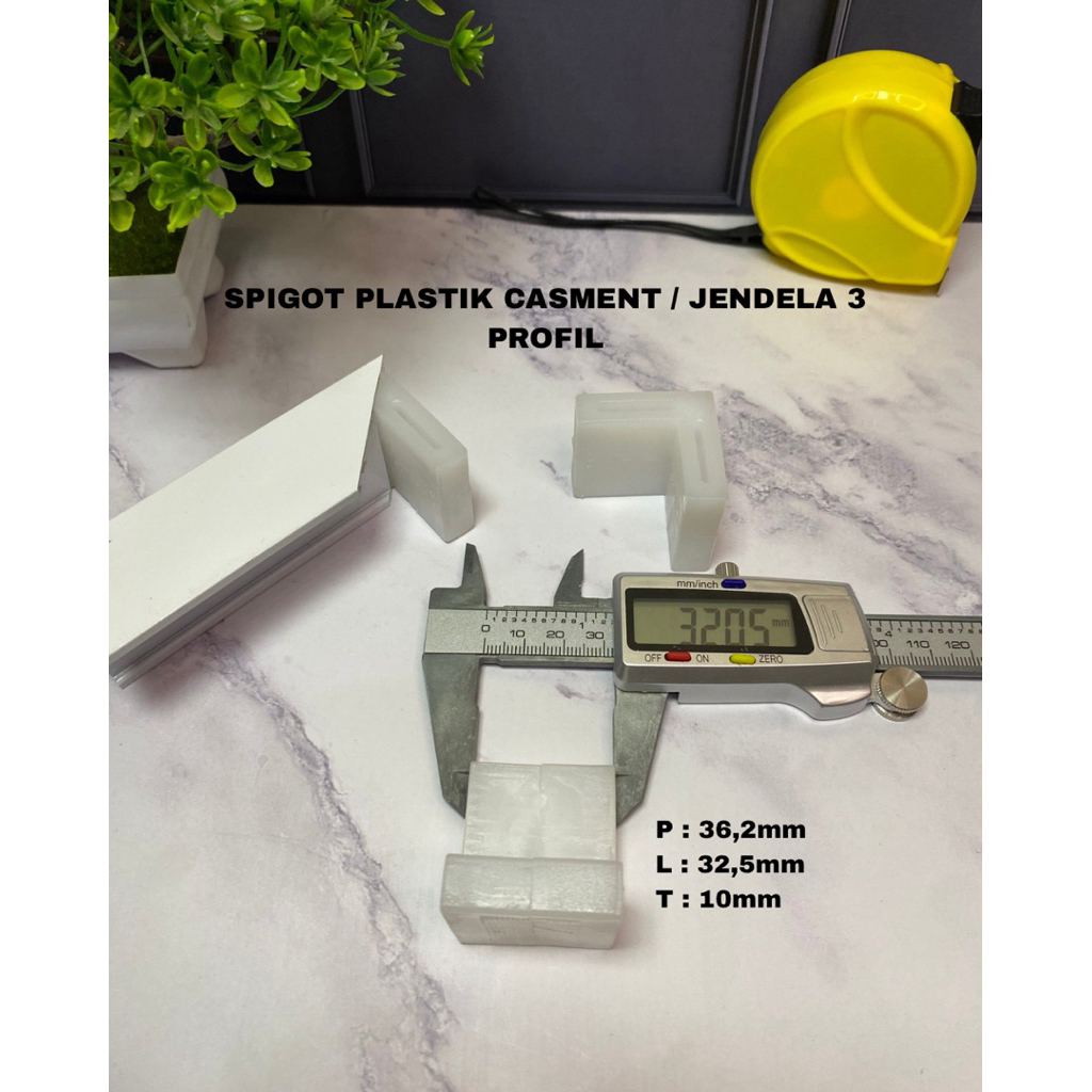 SPIGOT PLASTIK CASMENT / HOLLOW ALUMUNIUM JENDELA 3 PROFIL