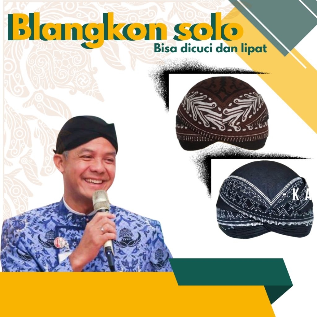 BLANGKON solo  bisa dicuci dan lipat untuk anak anak dan dewasa