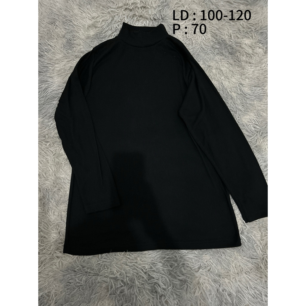 Outer Hitam lengan panjang