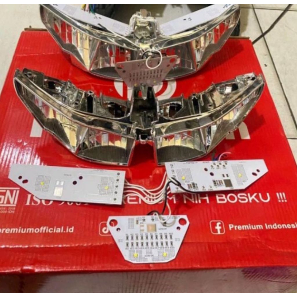 vcb led lampu+reflektor depan vario led old