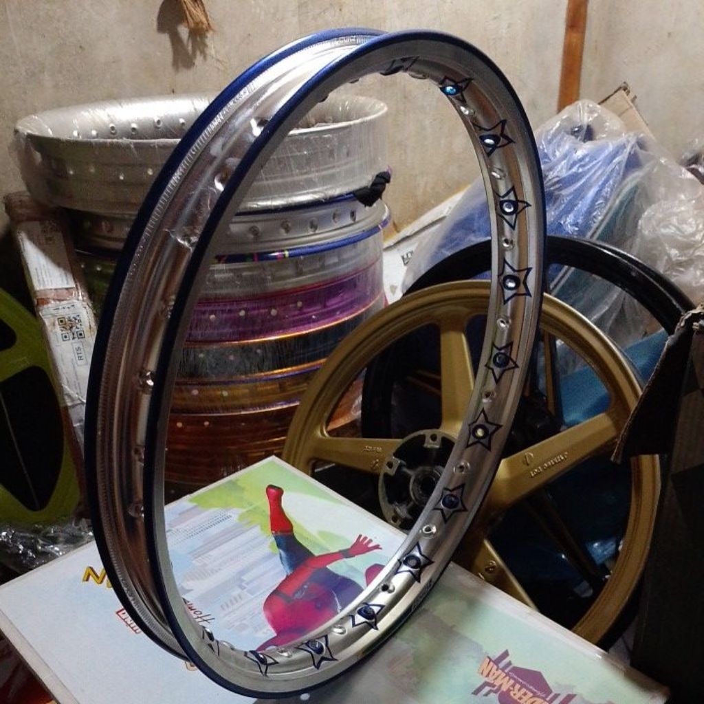 velg Yoko 140 Biru Motif Bintang Star Velg Thailand Yoko