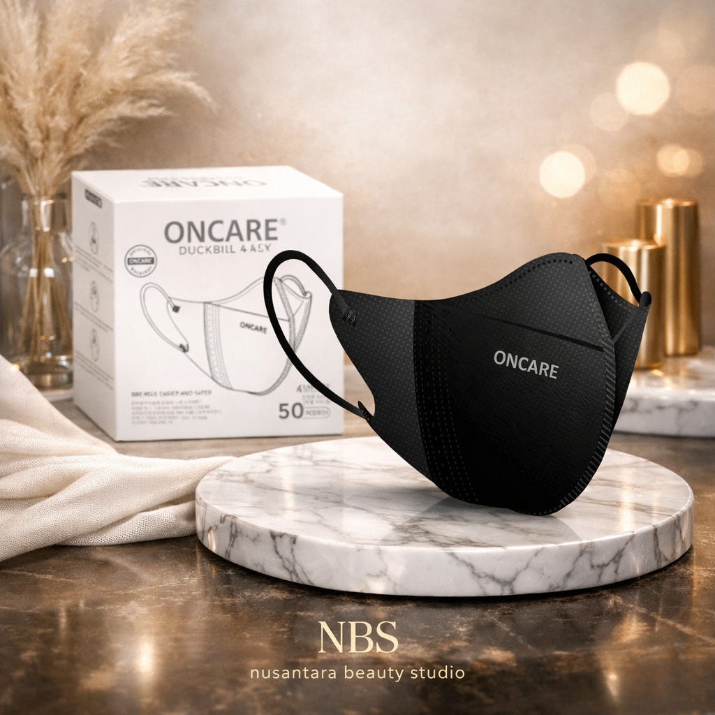 Masker Duckbill ONCARE 4ply Isi 50Pcs Warna hitam