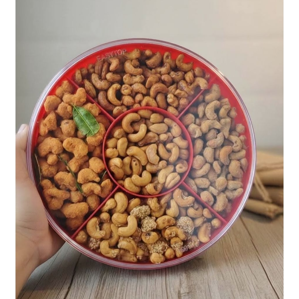 Kacang mede toples sekat 5 905gr mede utuh matang