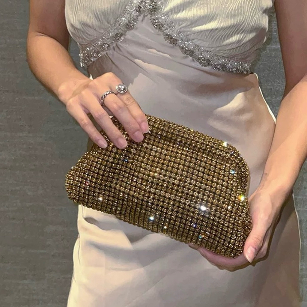Clutch Pesta Diamond Bag Julius Premium Handbag Wanita Dinner Party Bag J057 Co