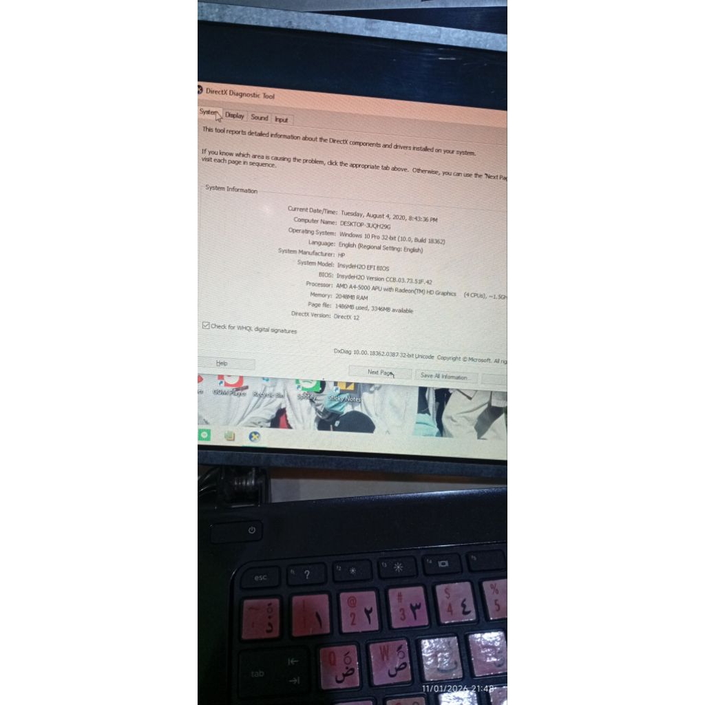 Motherboard Laptop HP 14 -G102AU normal