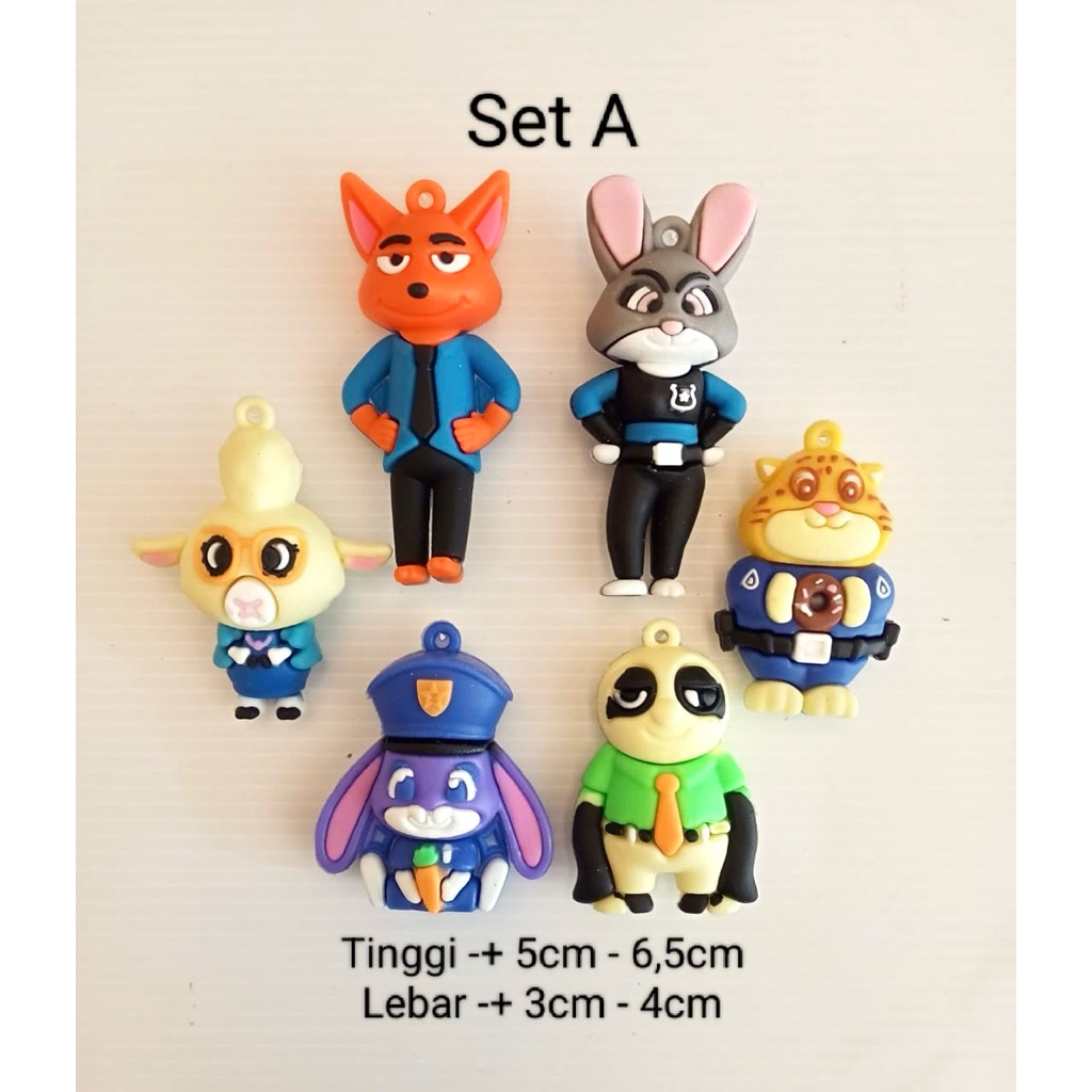 Hiasan kue Zootopia / pajangan Zootopia / cake topper Zootopia