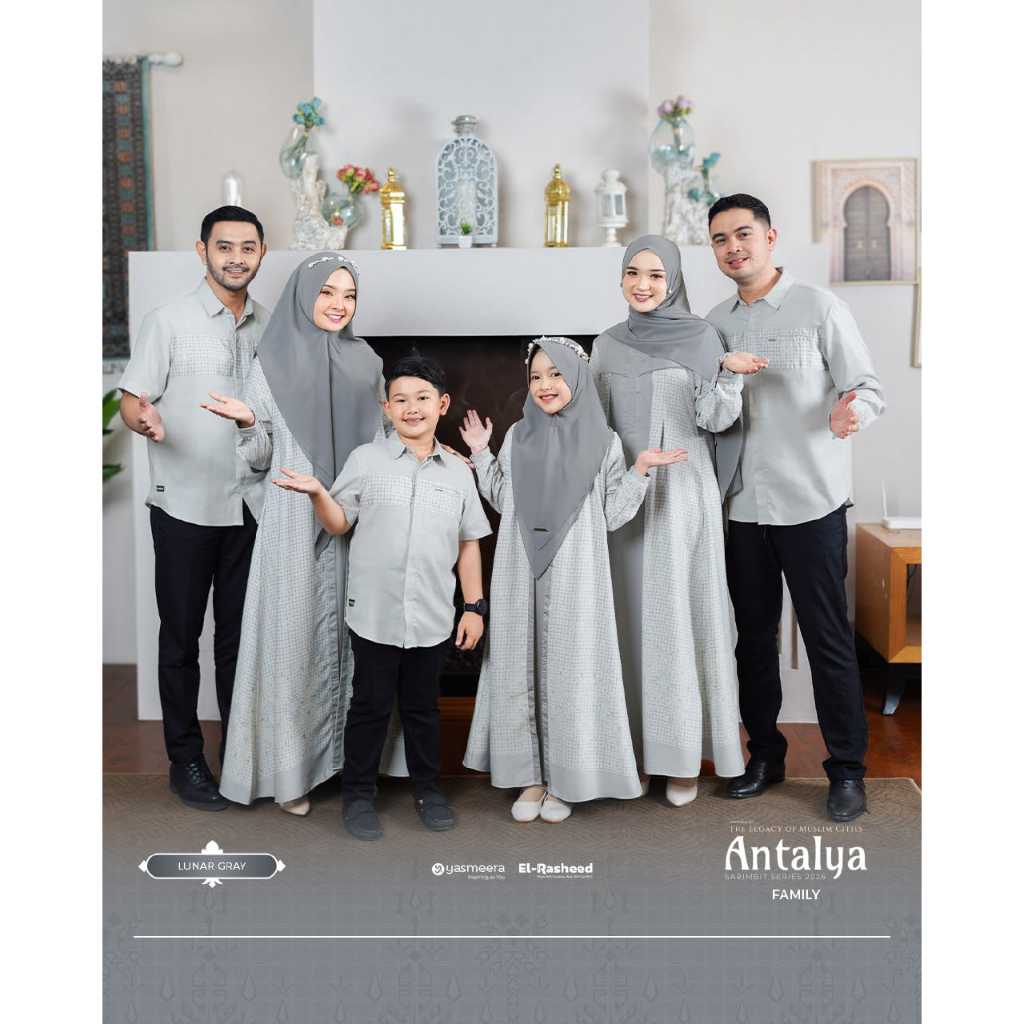 ANTALYA LUNAR GRAY RAYYA SERIES SARIMBIT 2026 BY EL-RASHEED & YASMEERA