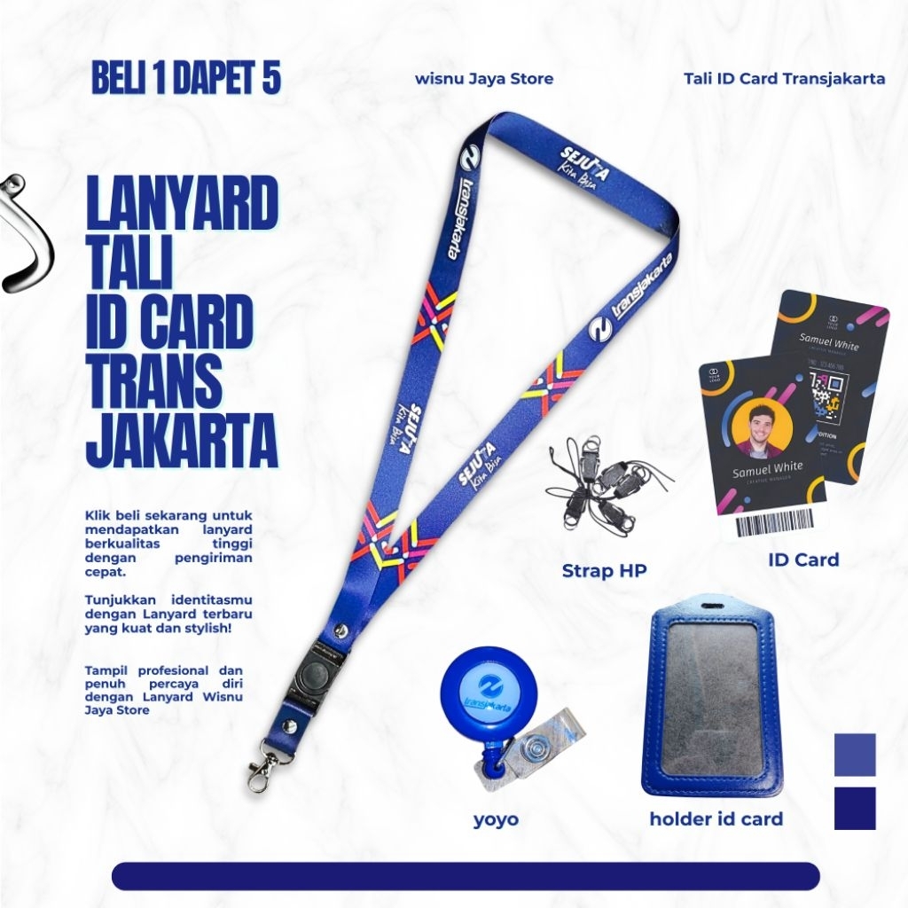 LANYARD/TALI ID TRANSJAKARTA TERBARUUU!!! Termurah berkualitas Langsung kirim hari ini~
