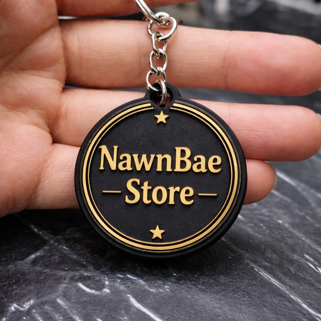 Gantungan Kunci Karet Premium Rubber Warna Keychain Custom Merchandise Kantor