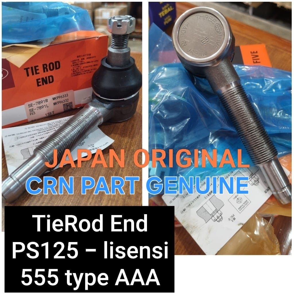 555 JAPAN TIE ROD END MITSUBISHI PS125 CANTER TURBO 1SET 555 JAPAN ASLI