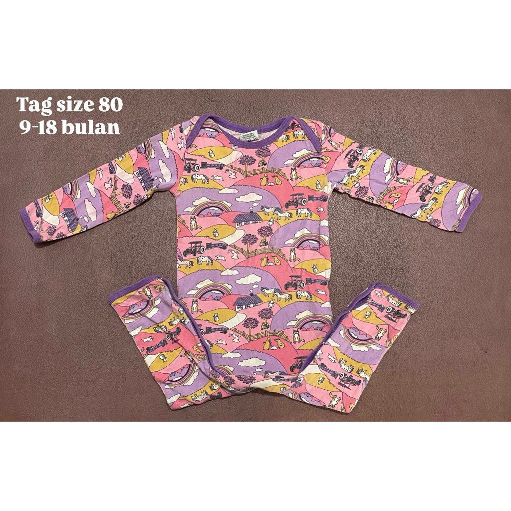 Sleepsuit Bayi Perempuan Usia 9-18 Bulan / Baju Tidur Bayi Cewek 12 Bulan / OOTD Kekinian Anak Cewek