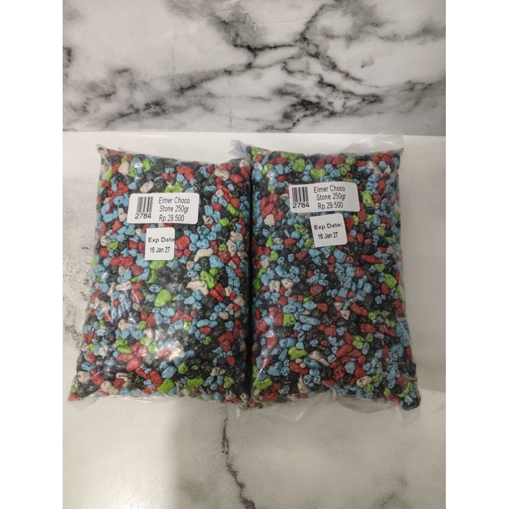 ELMER CHOCO STONE REPACK 100gr- 250gr-500gr/COKLAT BATU/KERIKIL/ ELMER CHOCOSTONE REPACK