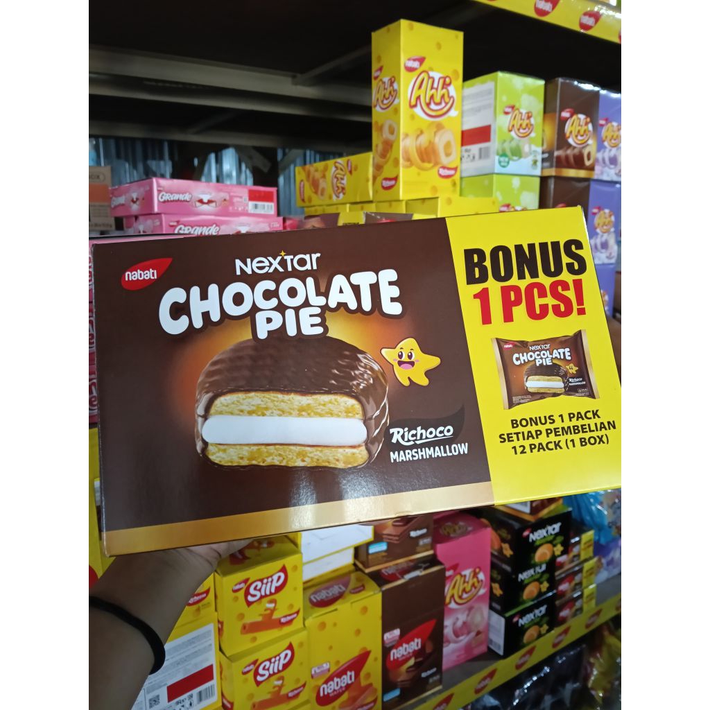 nabati nextar chocolate pie isi 13 coklat cokelat richoco marshmallow