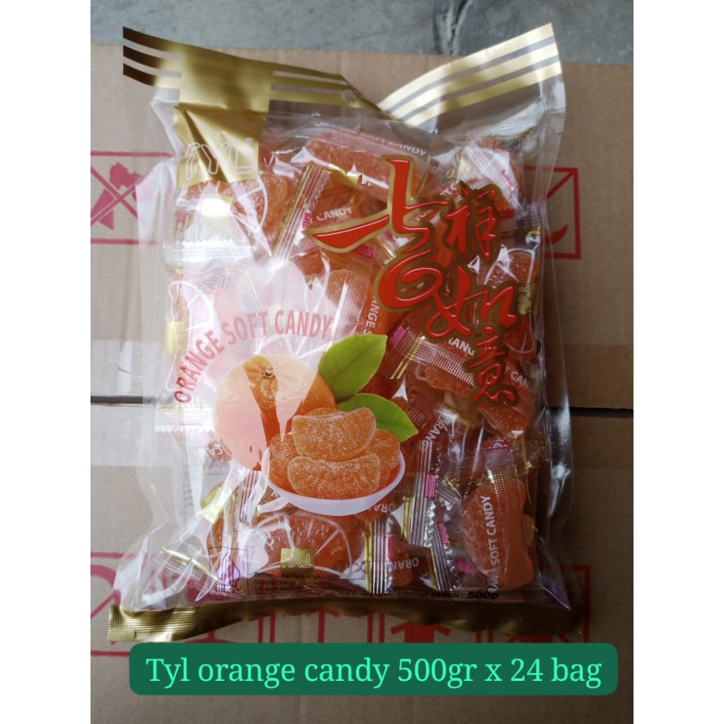 tyl orange soft candy permen jeruk orange isi 24