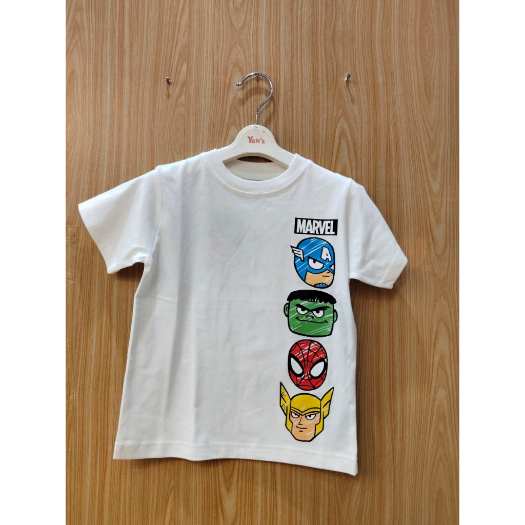 Row Kids Kaos Anak Laki-Laki Marvel Putih Bahan Katun Lembut