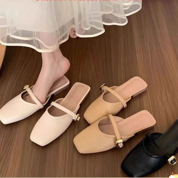 Sandal Wanita/Sandal Karet Jelly Wanita/Sandal Slop Wanita/Sandal Kekinian/Sendal Flat Kekinian Kare