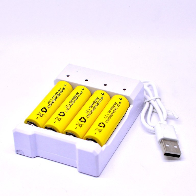 (31K) PAKET ADAPTER CHARGER + BATERAI CHARGER AA Isi Ulang 700Mah 600Mah Cas Batre AAA