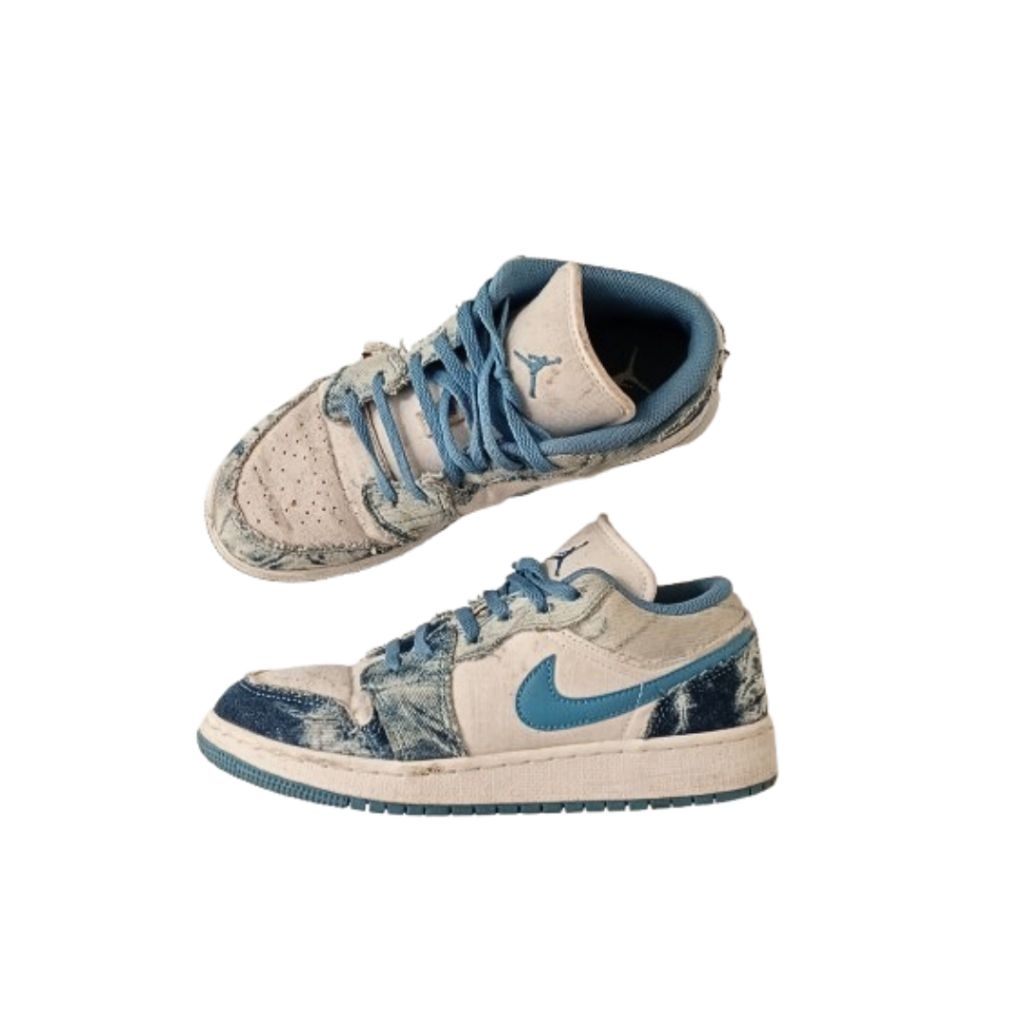 Sepatu / Shoes Nike Air Jordan 1 Low Washed Denim GS Sneakers Men Women